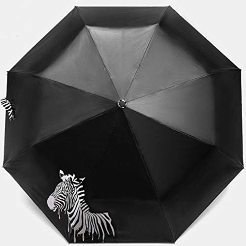 Color Changing Folding Umbrella Sunshade Zebra Parasol Rain Shade Anti-UV - Thumbnail 3