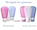 Kitdine Portable Soft Silicone Travel bottles Set (Pink + White + Blue)