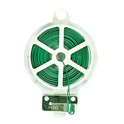 NKTM Twist Tie with Cutter Garden Training 328 Feet Heavy Duty Green Coated Plant (2 Pack)