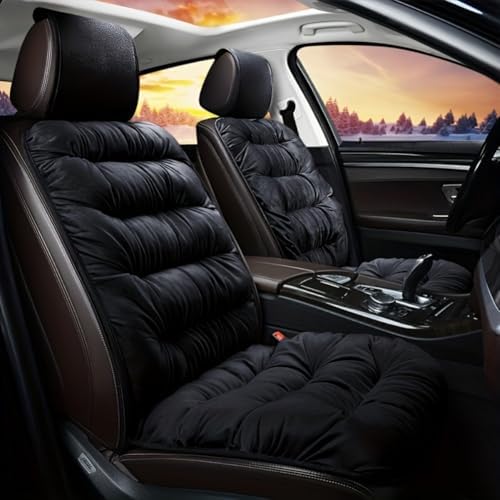 Photo 1 of *1 missing* IIOHOII Ultra Soft Fluffy Car Seat Covers Universal, Plush Warm Winter Seat Cushion with Non-Slip Backing Seat Protection(Black)