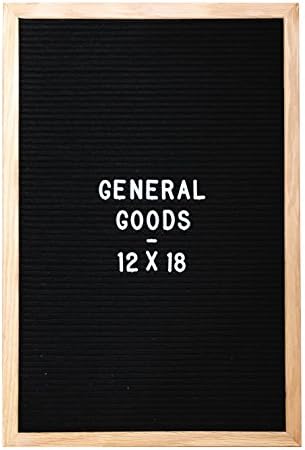 Changeable Letter Board &amp; Letter Set with Oak Frame, Black Felt, 12X18 inches