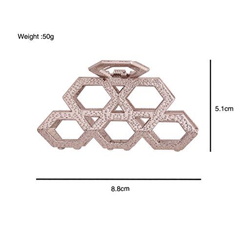 IPINK Women's Vintage Metal Claw Hair Clip Antique Silver,Champagne (001)