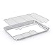 Baking Sheet, Fungun 8 Piece Cookie Sheet Stainless Steel Baking Sheet with Rack Set, Nonstick, Non Toxic & Healthy, Rust Free & Heavy Duty, Mirror Finish & Easy Clean, Dishwasher Safe
