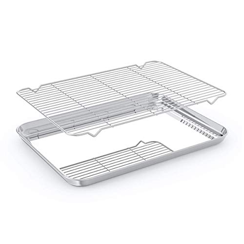 Baking Sheet, Fungun 8 Piece Cookie Sheet Stainless Steel Baking Sheet