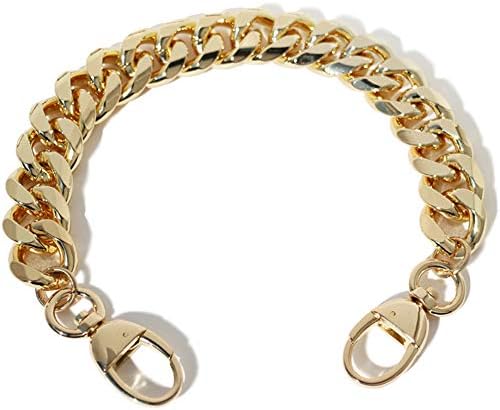 O Buckle Shape Trimming Golden Aluminum Chain Strap Replacement Purse Chain Strap for Shoulder Bag/Handbag Bag/Wallet (Length 50cm)
