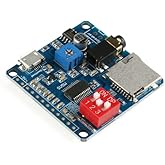 JESSINIE DY-SV5W Voice Playback Module MP3 Player Music Voice Board IO Trigger UART Serial Adapter Control Playback Module Sound Board Micro USB I/O Broadcast Function Amplifier Board Support 32G Card