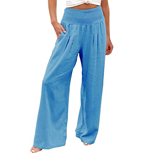 SHAOBGE Women's Casual Loose Wide Leg Cozy Palazzo