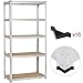 Topeakmart 5-Tier Shelving Storage Unit Commercial Industrial Garage Metal Storage Shelves Rack Display Stand 35.4in W x 71in H x 15.7in L, Pack of 4