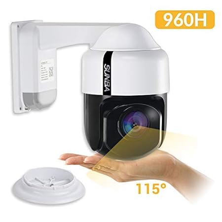 Mini Cámara Analógica de Seguridad PTZ 960H con Zoom Óptico Sunba, Auto Enfoque, Interior/Exterior y Visión Nocturna hasta 50m (305-A4X): Amazon.es: ...