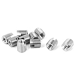uxcell 304 Stainless Steel Self Tapping Threaded Inserts Silver Tone 10 Pcs