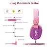 Kids-Headphones-Riwbox-CS6-Lightweight-Foldable-Stereo-Headphones-Over-Ear-Corded-Headset-Sharing-Function-with-Mic-and-Volume-Control-Compatible-with-iPadiPhonePCKindleTablet-PurplePink Riwbox Kids Headphones, CS6 Lightweight Foldable Stereo Headphones Over Ear Corded Headset Sharing Function with Mic and…