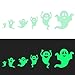 Six Timid Ghosts Wall Decals Halloween Decorations Glow in The Dark, XYIYI Spooky Wall Stickers for Halloween Party Kids Home Room Décor