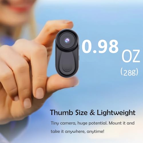 OBEST Cámara Deportiva Mini, Cámara de Acción, Visión Nocturna 1080P Wearable Action Body CAM, Kit de Cámara para Collar de Mascotas, Camara Corporal para filmar con Pantalla para Bicicleta, Viajes