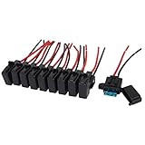 Aexit 10 Pcs Fuse Blocks & Fuse Holders 15A Black