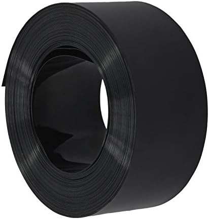 AuSL Flat PVC Heat Shrink Tubing 29.5MM Width Battery Wrap for 1 x 18650 Battery (29.5MM 10M Black)