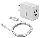 Iphone charger:2 Port USB Wall Charger And Lightning to USB Cable for IPhone 6/6S Plus, 5/5S/SE/5C, IPad, IPod,more