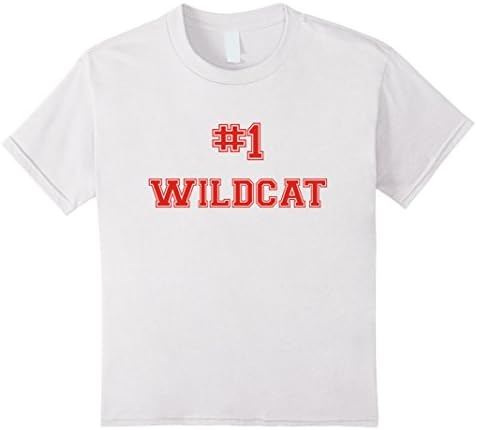 unisex-child #1 Wildcat Fan Athletic T-Shirt For Sports Team 8 White
