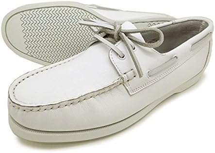 Amazon T2in 305t 41 25 5 ホワイト ツイン メンズ 本革 デッキ シューズ ノーブランド品 ローファー スリッポン