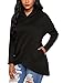 Asvivid Women's Long Sleeve Asymmetrical Hoodies Wrap Pullover Sweatshirt Coats with Pockets S-XXL