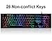 LED Backlit Wired Gaming Keyboard Multimedia Keys, Adjustable 7 Color Backlight, Mechanical Feel PC Games Office Keyboard,822bthumb 2