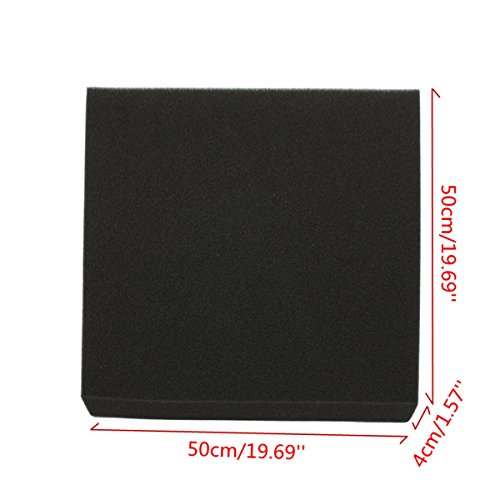 K&A company 50x50x4cm Black Aquarium Biochemical Cotton Filter Foam Fish Tank Sponge Pads, 1