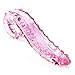 Crystal Glass Pleasure Wand Dildo Penis - AKStore - Glass Massager (Pink)