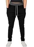 HEMOON Mens Casual Running Trousers Baggy Jogging Harem Pants
