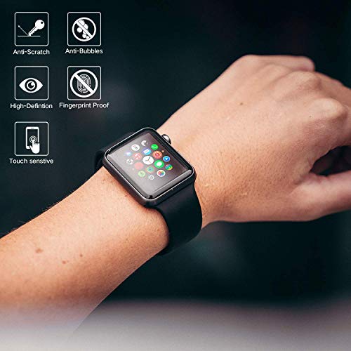 Screen Protector Compatible with 3D Apple Watch 44mm (iWacth 4 Compatible) Curved Tempered Glass Screen Protector with Max Coverage Anti-Scratch Anti-Bubble HD Clear LCD Cover Premium Guard 3-Pack - Thumbnail 6