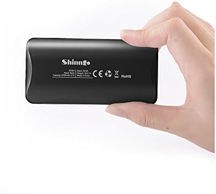 Shinngo Ultra Compact External Battery Pack 6700mAh Mini High-Speed Portable Charger Power Bank with Smart LCD Digital Screen for Smartphones and Tablets (Black)