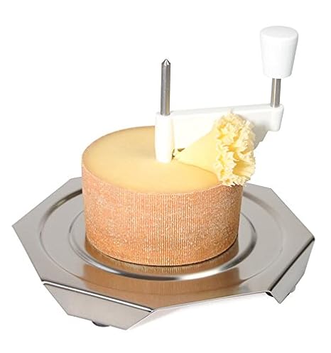 KOMPLETT-SET PROFI FLEUROLLE EDELSTAHL KÄSEHOBEL FÜR TETE DE MOINE CHOC O ROLLES/ROULETTE - SPÜLMASCHINENFEST + HAUBE + KÄSE 