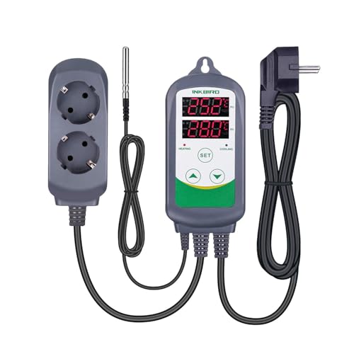 Inkbird ITC-308 220 V Digital Temperature Controller Thermostat Control with Heating and Cooling for Homebrew, Breeding, Greenhouse