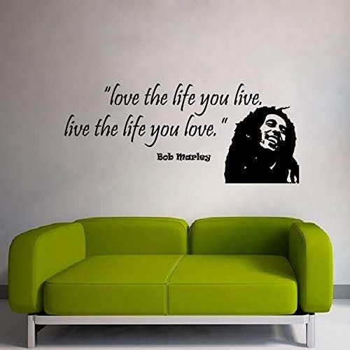 Dekoration Love The Life You Live Bob Marley Insprational Quote Vinyl Wall Decal Sticker Mobel Wohnen