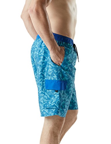 Tesla TM-MSB03-CMB_X-Small Men's Swim Trunks Quick Dry Water Beach Board Shorts MSB03