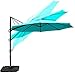 COBANA 10ft Cantilever Offset Patio Umbrella with Vertical Tilt and 360 Degree Rotation Function, Blue