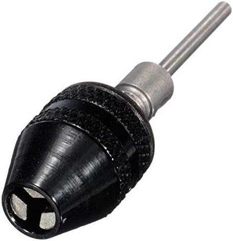 0.3-4mm Mini Keyless Drill Chuck Electric Grinder Adapter with 3mm Connecting Rod for Dremel