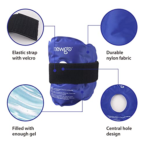 NEWGO Knee Ice Pack Wrap for Sports Injury, Reusable Gel Ice Pack for Knee | Hot & Cold Compress for Post Knee Surgery, Knee Joint Pain, Arthritis, Swelling, Meniscus Tear, ACL