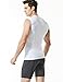 Tesla TM-MUA05-WHT_Small Men's R Neck Sleeveless Muscle Tank Dry Compression Baselayer MUA05