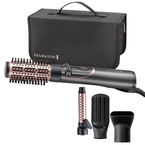 Remington Brosse Rotative à Air Chaud Styler Ionique 3 en 1 Curl & Straight : Volume, Boucles, Lissage, 4 Accessoires (Volumisateur, Fer à Friser, Concentrateur, Brosse Plate) AS8606