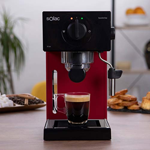 Solac CE4506 Squissita Easy Wine - Cafetera espresso, 20 bar, Double Cream,  Espresso y Cappuccino, 1050 W, Portafiltros… - La Cafetera