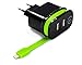 European USB Adapter by Yubi Power Ray Adapter Dual USB Ports with Lightning Connector Cable for Iphones and Ipad Type C for Europe, Turkey and More,, CE Certified - RoHS Compliant