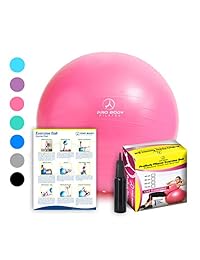 Pelota de ejercicio   Grado profesional anti rotura Fitness, balón de equilibrio para pilates, yoga, natación, estabilidad, entrenamiento de gimnasio y terapia física