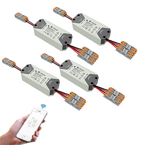 eMylo Smart WiFi Light Switch Wireless Relay Switch AC 220V 2 Channel Tuya Module App 90-250V Remote Control Home Automation Timers Compatible with Alexa Echo Google Home Support IOS Android 4 packs - Thumbnail 7