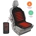 Zento Deals 12V Heated Car Seat Cushion Premium Quality Adjustable Temperature Heating Pad Pain Reliever- New Upgraded Version for 2019, Safer Nonflammable UL Wiring