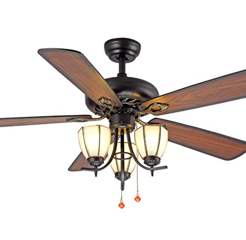 Wftd Ceiling Fan Light 52 Inches European Retro Restaurant