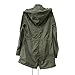 Vedem Women's Hooded Drawstring Military Jacket Parka Coat Army Green (XL)