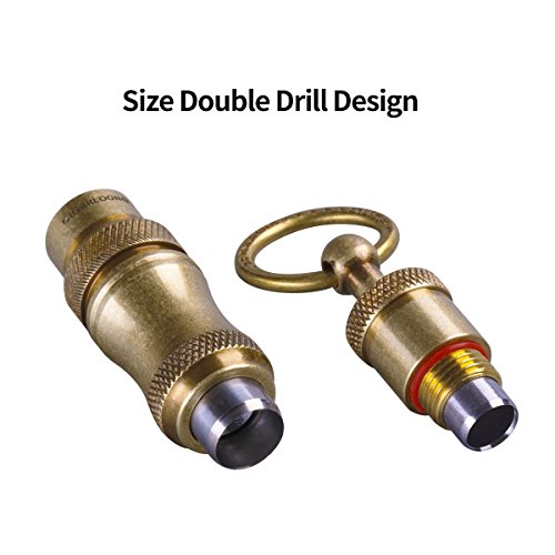 CIGARLOONG Cigar Punch Retractable and Screw Out Punch-2 Size Blades Cigar Hole Opener-Smoking Accessories （Gold 2） - Thumbnail 2