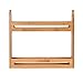 J JACKCUBE DESIGN JackCubeDesign 2 Tier Bamboo Spice Rack, Wooden Spice Bottle Holder Stand Organizer for Kitchen Countertop Worktop (12.76 x 2.76 x 10.8 inches) - MK377A
