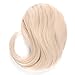 OneDor® Side Swept Clip in Clip on Hair Bang Hair Extension Hair Piece (60#-Platinum Blonde)