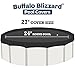 Buffalo Blizzard 24 ft Round Pool Cover | Deluxe Above Ground Pool Cover | Blue/Black Reversible Heavy Duty Winter Pool Cover | Cold and UV Resistant | Shields Pools from Seasonal Debris