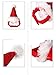 Mummumi® Pet Holiday and Christmas Hat, Pet Santa Hat Costume Christmas Collection Pet Accessory for Cat Rabbit Hamster Guinea Pig, Small, Red (A)